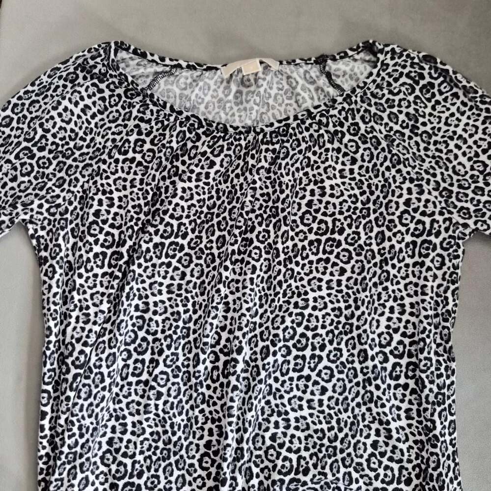 Michael Kors Leopard Print Bell Sleeve Blouse